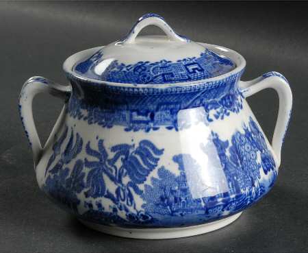 Ye Olde Willow Sugar Bowl & Lid