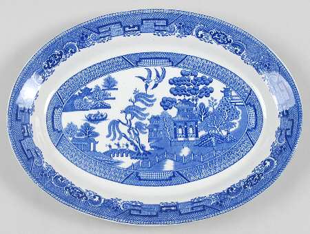 Ye Olde Willow 12" Oval Serving Platter
