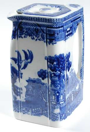 Ye Olde Willow Cube Teapot & Lid