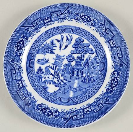 Ye Olde Willow Luncheon Plate