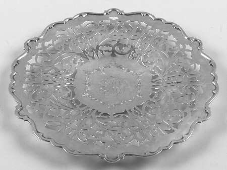 Sterling Hollowware Footed Sterling Sandwich Plate