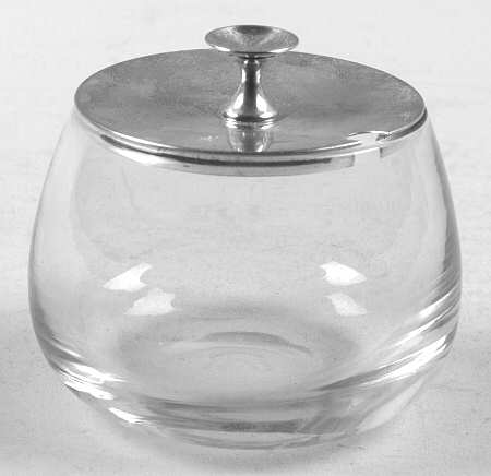 Sterling Hollowware Sterling Mustard Pot with Lid