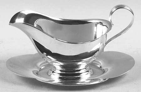 Sterling Hollowware Sterling Gravy Boat with Attached Underplate