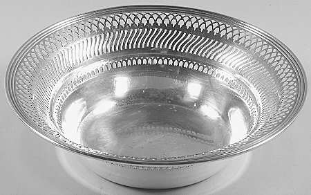 Sterling Hollowware Medium Sterling Pierced Round Vegetable