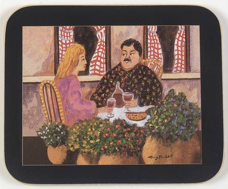 Marche Aux Fleurs Rectangular Coaster-Corkback