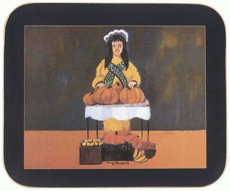 Marche Aux Fleurs Rectangular Coaster-Corkback