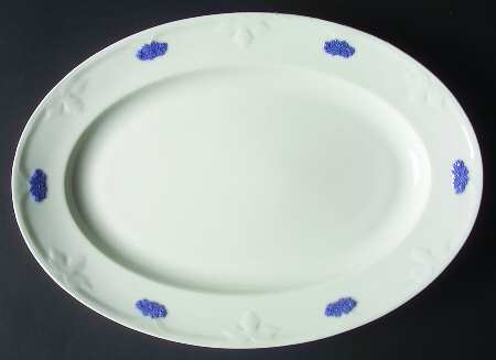 Bla Blom (Pattern Name Not On Back) 13" Oval Serving Platter