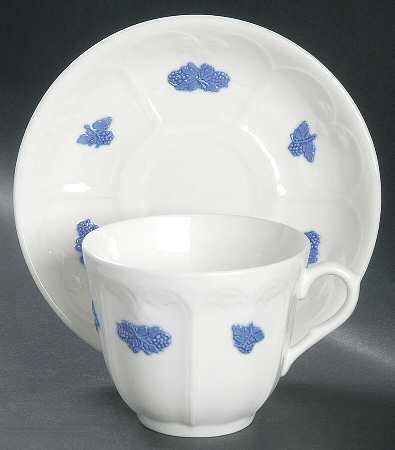 Bla Blom (Pattern Name Not On Back) Flat Cup & Saucer Set