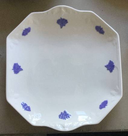 Bla Blom (Pattern Name Not On Back) Handled Cake Plate