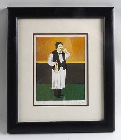 Sommelier Picture Aka Framed Art