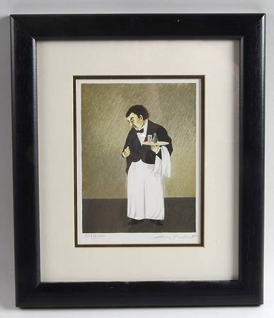 Sommelier Picture Aka Framed Art