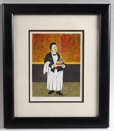 Sommelier Picture Aka Framed Art
