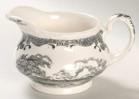 Scenes After Constable Black (Center & Rim Design) Creamer