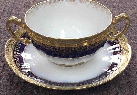 GUE182 Flat Cream Soup Bowl & Saucer Set