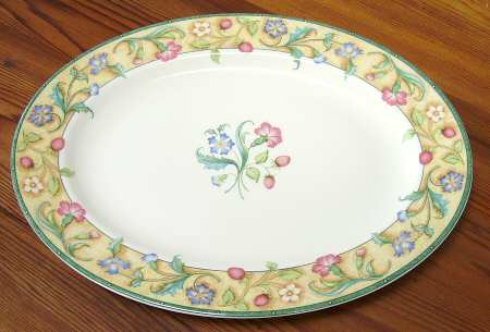 Strawberry Fair 13" Oval Serving Platter