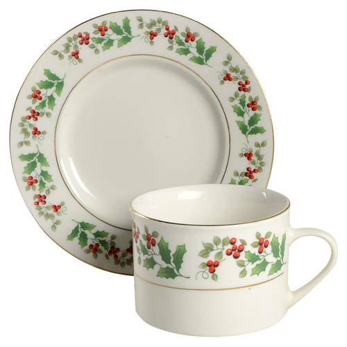Christmas Charm-Delight-Holiday-Harmony Flat Cup & Saucer Set