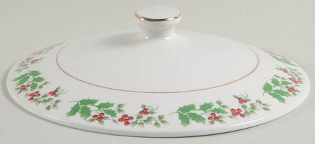 Christmas Charm-Delight-Holiday-Harmony Lid for 2 Qt Round Covered Casserole