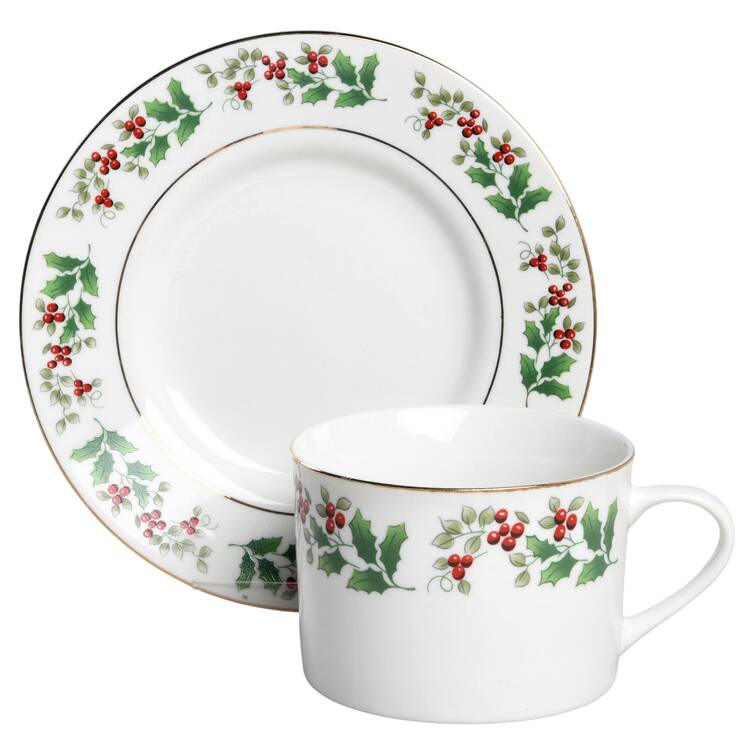 Christmas Charm-Delight-Holiday-Harmony Flat Cup & Saucer Set