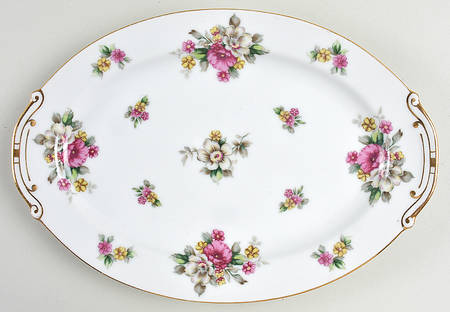 Apple Blossom 12" Oval Serving Platter