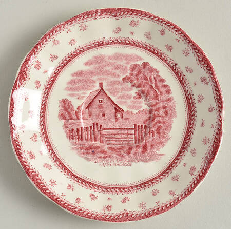 English Lanscapes Pink Saucer