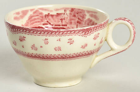 English Lanscapes Pink Flat Cup