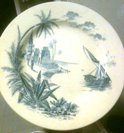 Vues D'Orient Footed Cake Plate