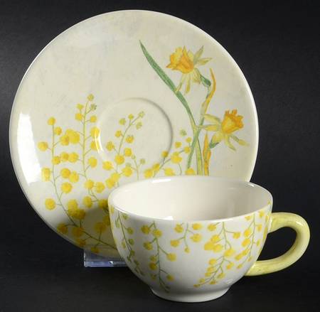 Mimosa Flat Demitasse Cup & Saucer Set