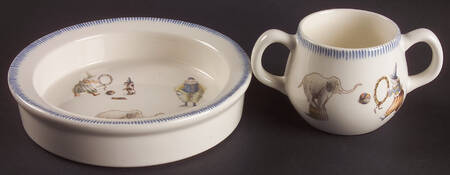 Le Cirque Child's 2 Handle Mug & Porringer Set