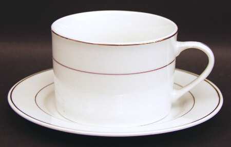 Classic Gold Flat Cup & Saucer Set