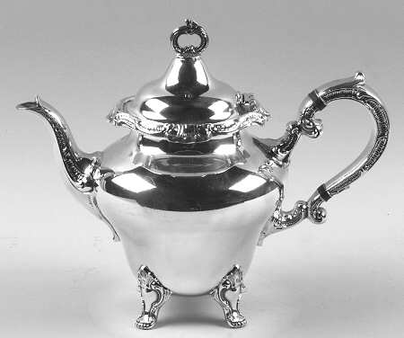 Strasbourg Court (Silverplate, Hollowware) Teapot by Gorham Silver