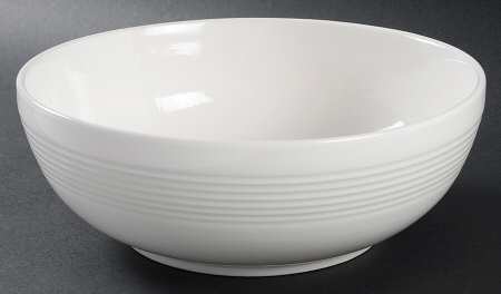 Main St White 9" Round Vegetable Bowl