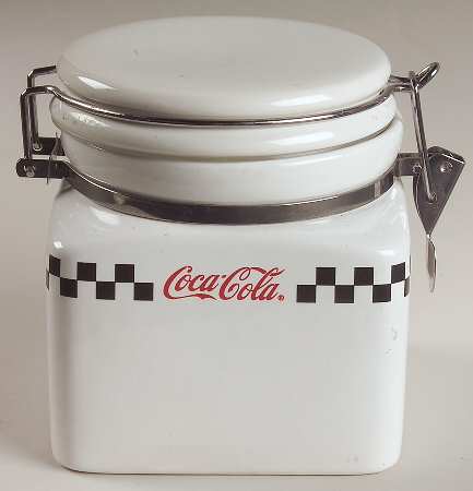 Coca Cola Small Canister & Lid