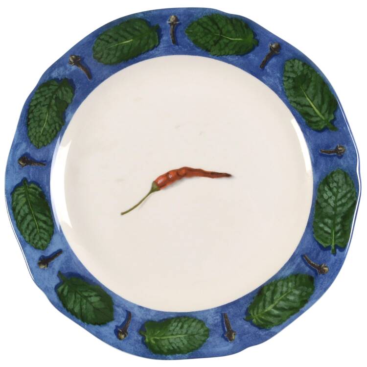 Poivre Et Sel Blue Canape Plate