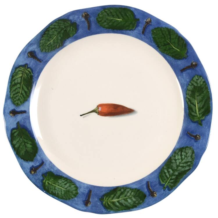 Poivre Et Sel Blue Canape Plate