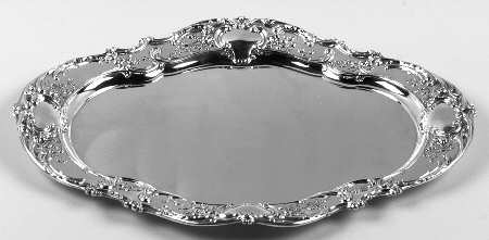 4166 (Sterling, Hollowware) Small Sterling Oval Tray