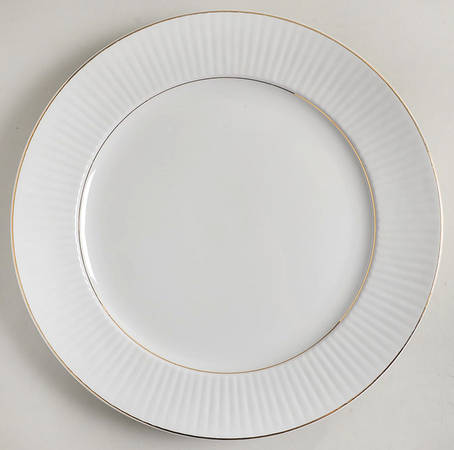 Black Tie (Gold Trim) 12" Chop Plate (Round Platter)
