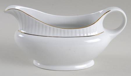 Black Tie (Gold Trim) Gravy Boat