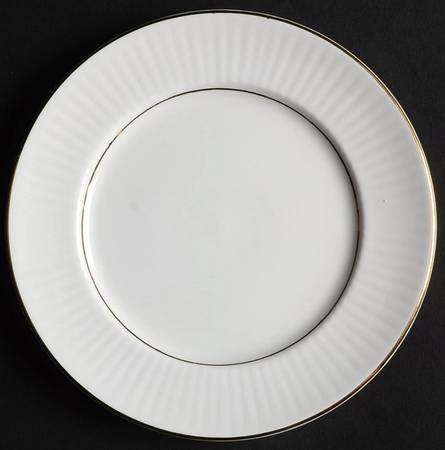 Black Tie (Gold Trim) Bread & Butter Plate