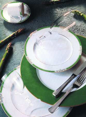 Bergame Vert Dinner Plate