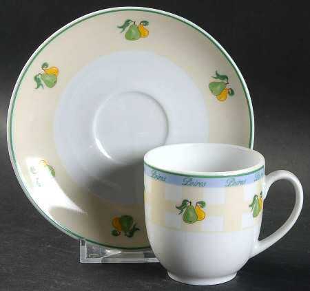 GDE2 Flat Demitasse Cup & Saucer Set