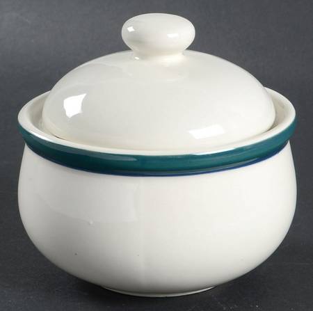 Back To Basics Green Sugar Bowl & Lid