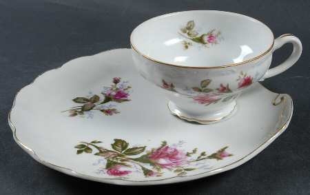 Royal Rose Snack Plate & Cup Set