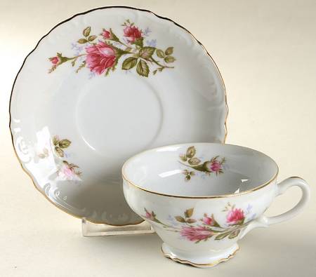 Royal Rose Footed Cup & Saucer Set