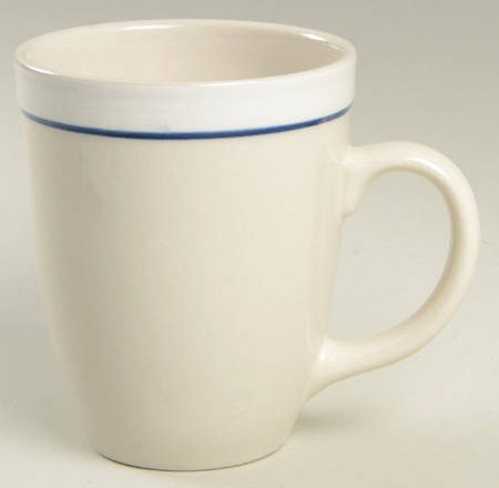 Casualware White Rim Blue Mug