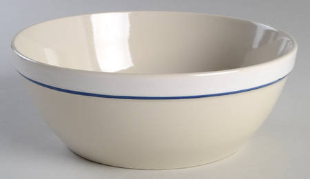 Casualware White Rim Blue 9" Round Vegetable Bowl