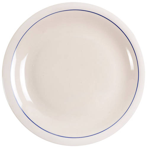 Casualware White Rim Blue 12" Chop Plate (Round Platter)