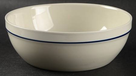 Casualware White Rim Blue Coupe Soup Bowl