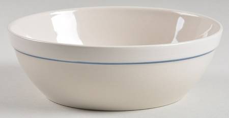 Casualware White Rim Blue Coupe Soup Bowl