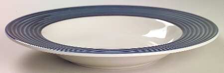Living Circles Blue Large Rim Soup Bowl