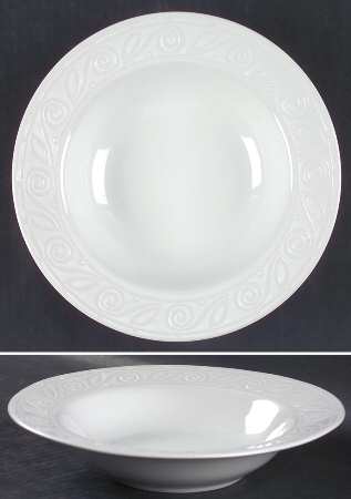 Amaretto White Rim Soup Bowl